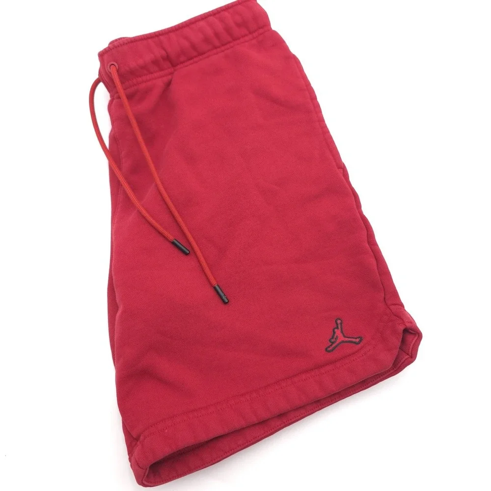 Nike Air Jordan Essentials Fleece Shorts Mens Size M Large Red DA9826-687